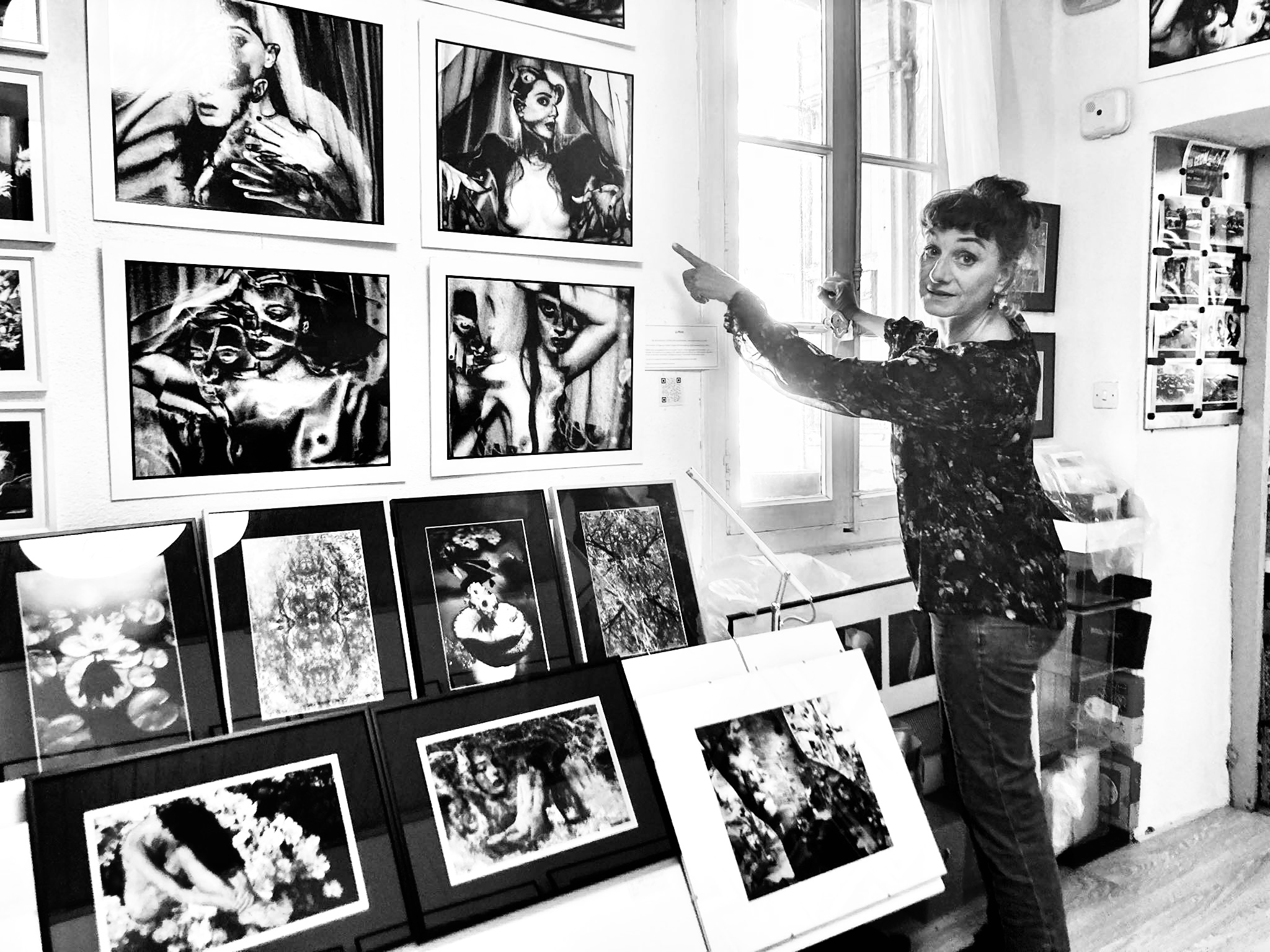 Photo de l'atelier de Véronique Rivera à l'Hôtel de Castries de Montpellier