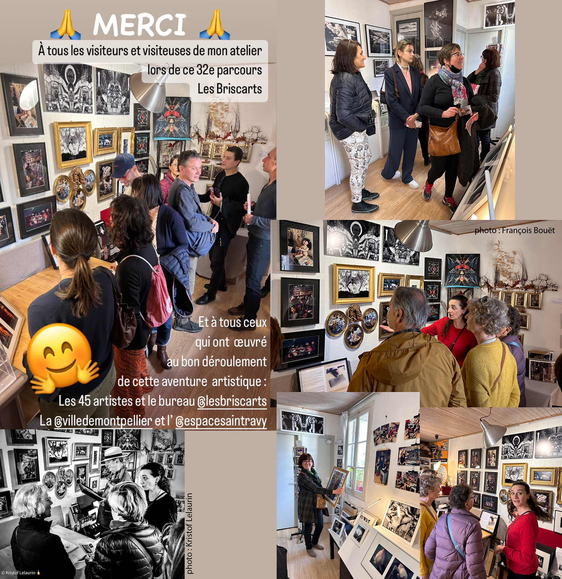 PHOTOS de l'exposition à l'atelier de Véronique Rivera lors du 32e parcours Les Briscarts
