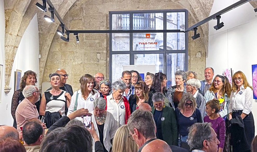 Photo de groupe Les Briscarts pour le 36e parcours d'atelier d'artistes